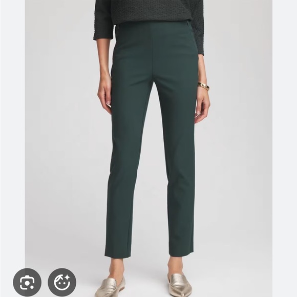 Rafaella Pants - NWT Rafaella Sport Forest Green Slim High Rise Pleated Women's Pants Size Small